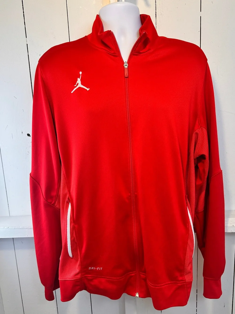 Nike Men's Air Jordan Flight Team Dri-Fit Jacket Full Zip Red Size XL